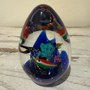 Colorful Glass Underwater Fish Paperweight